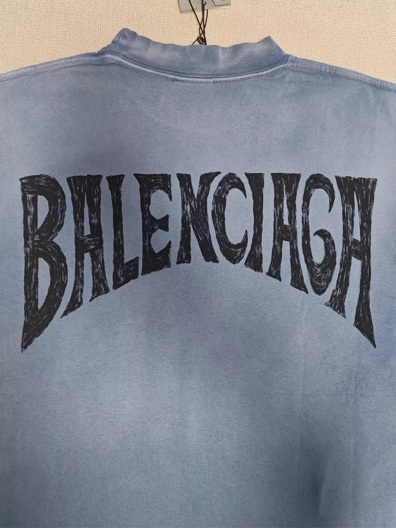 Balenciaga 24fw rendering gradient totem logo washed short sleeved T-shirt