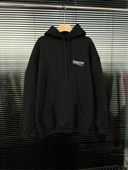 Balenciaga Cola Wave Embroidered Logo Hoodie