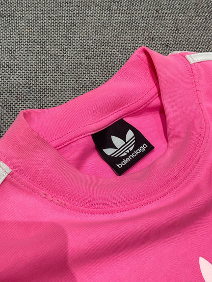 Balenciaga Co branded Adidas Pink T-shirt