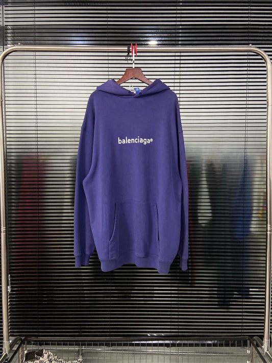 Balenciaga Email Letter Pattern Logo Blue Purple Hoodie