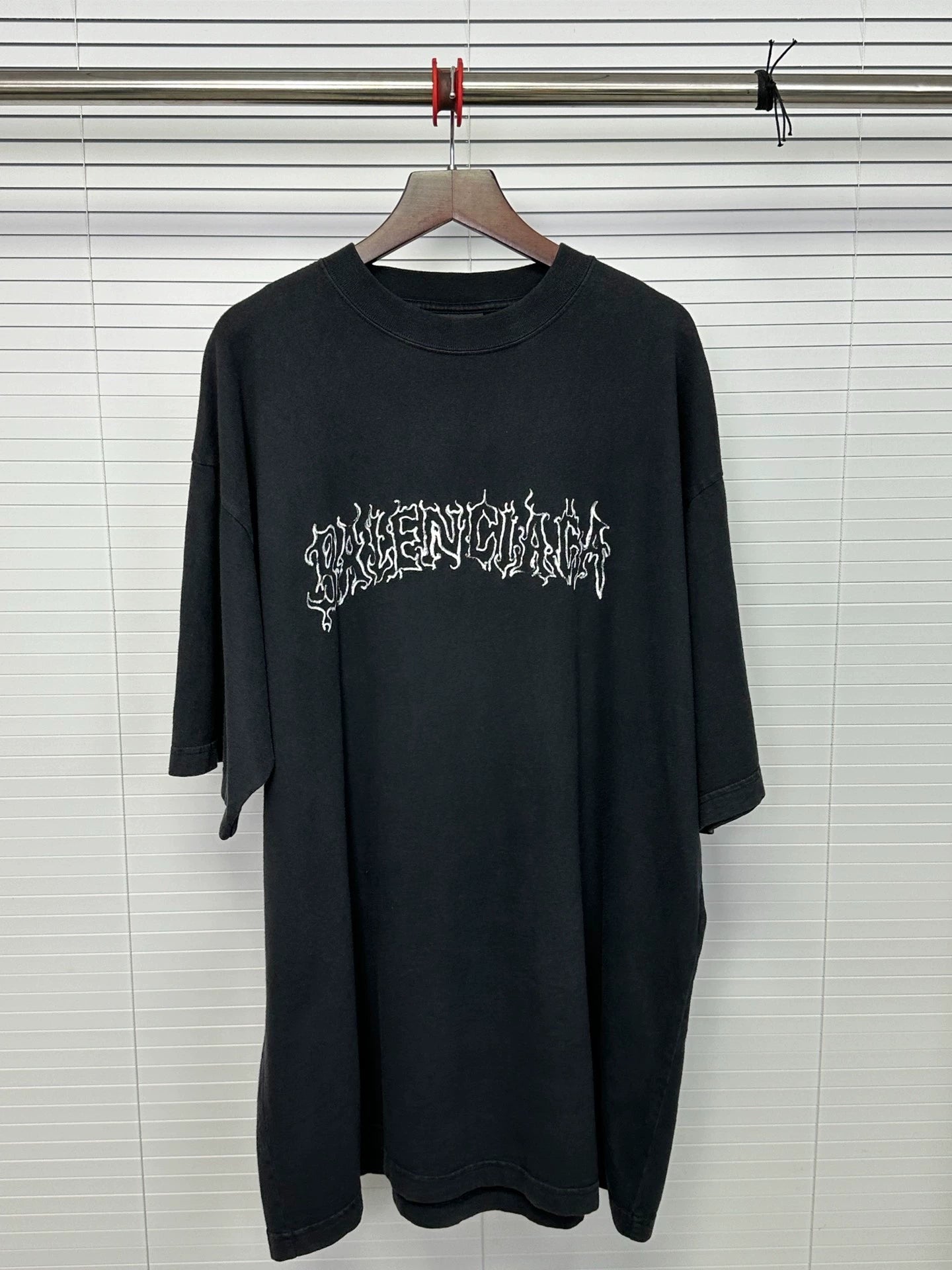 Balenciaga SS24 New Year collection washed faded letter printed short sleeves