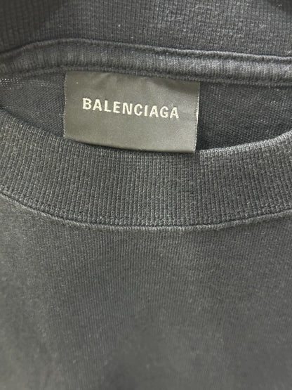 Balenciaga SS24 New Year collection washed faded letter printed short sleeves