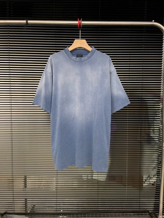 Balenciaga SS24 water washed distressed short sleeves