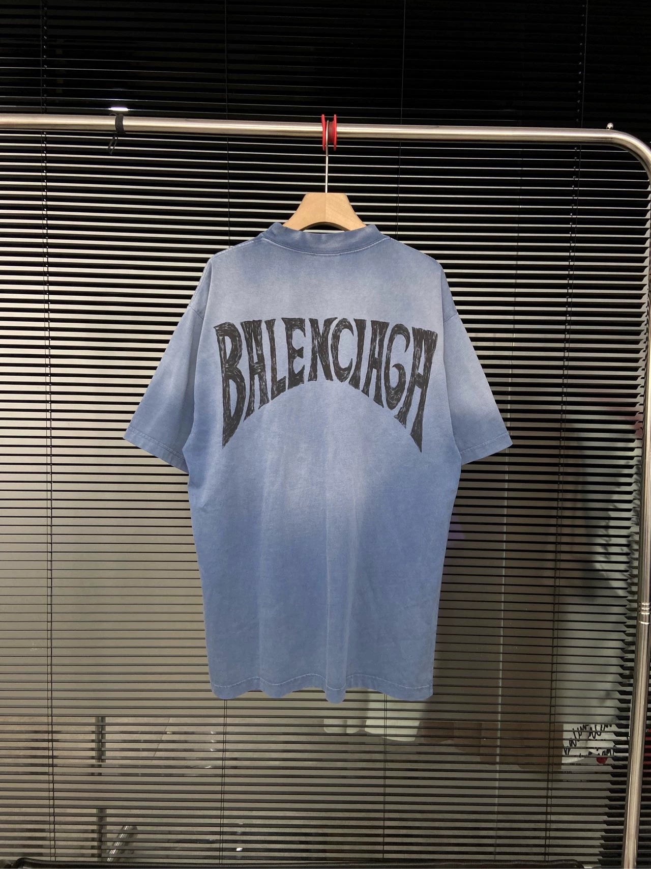 Balenciaga SS24 water washed distressed short sleeves