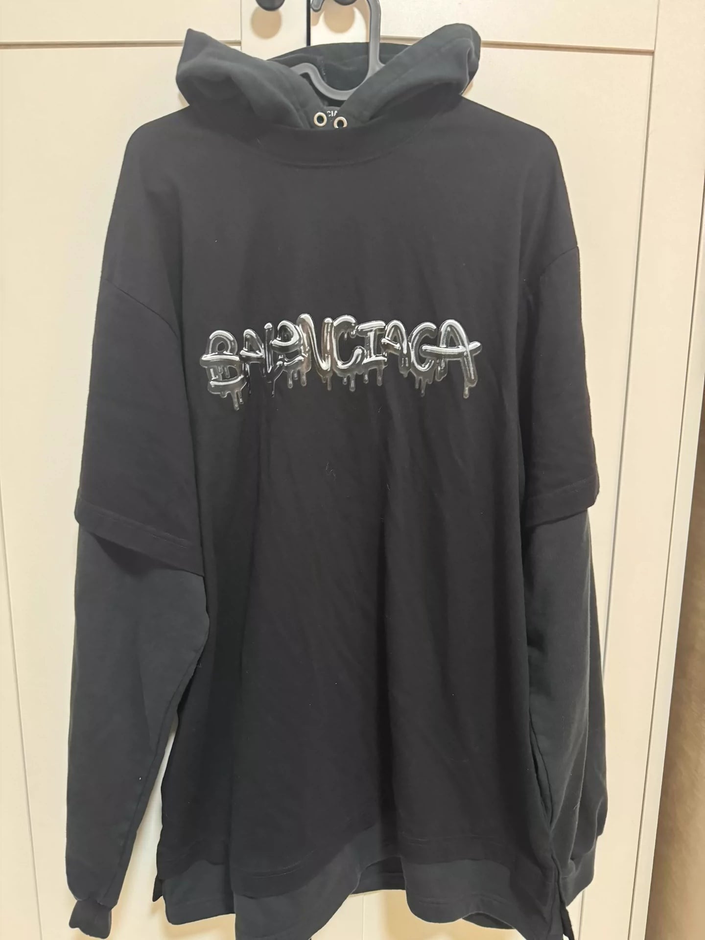 Balenciaga fake two hooded hoodies