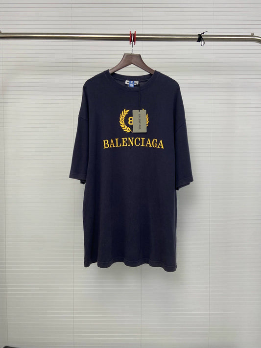 Balenciaga BB pattern wheat ear print short sleeved shirt