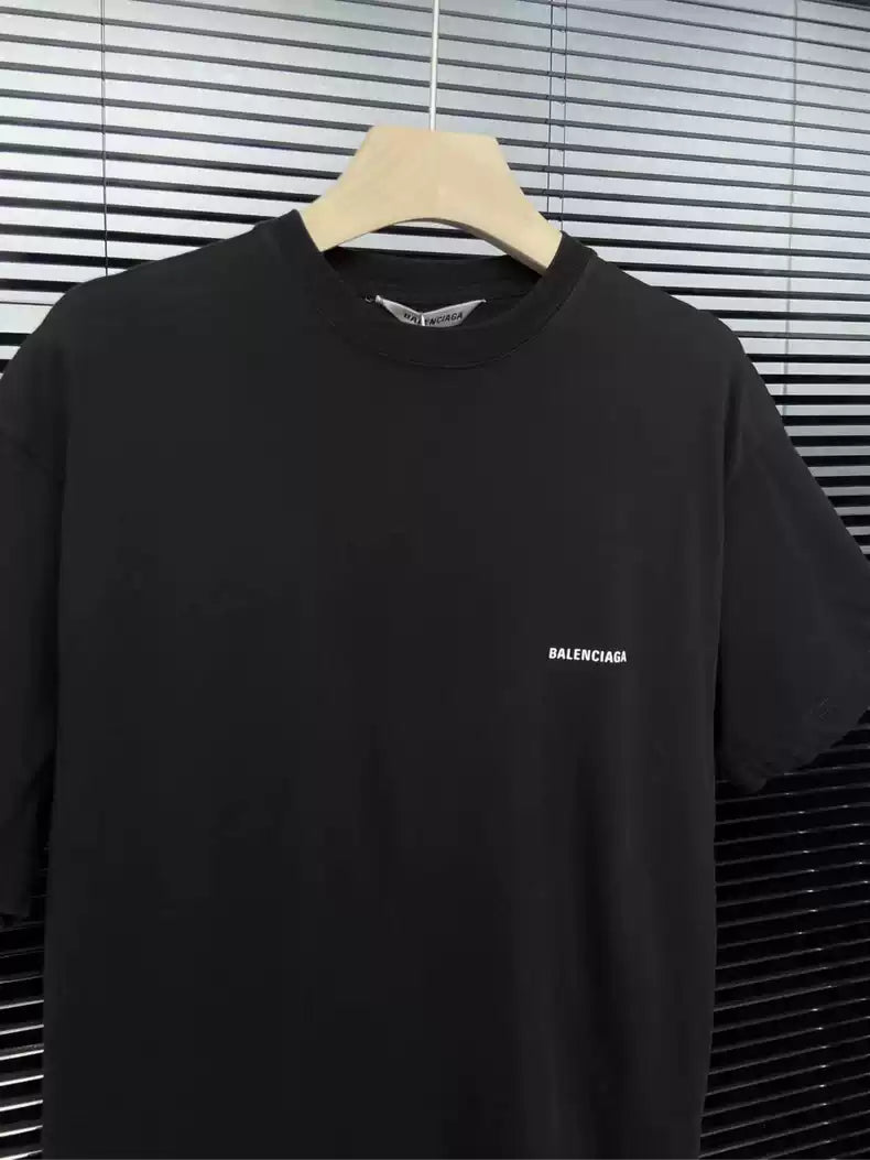 Balenciaga chest logo letter short sleeved shirt