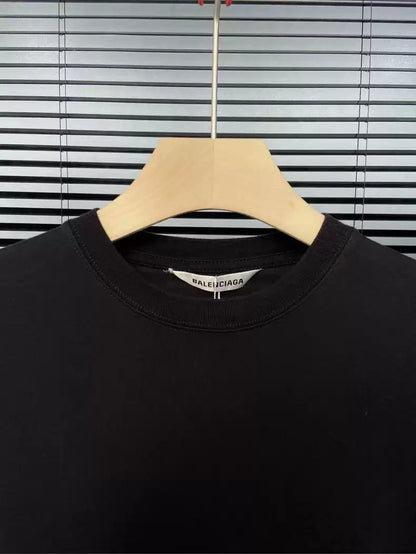 Balenciaga chest logo letter short sleeved shirt