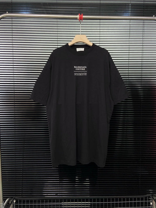 Balenciaga slogan embroidered letters short sleeves