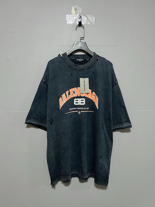 Balenciaga doing old damage with double B scissors logo and short sleeves