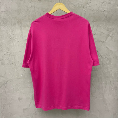 Balenciaga dragon fruit color small logo short sleeved shirt