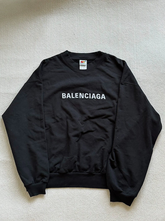 Balenciaga Mirror Logo Apple Embroidered Long Sleeve