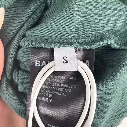 Balenciaga Logo Printed Round Neck Short Sleeve T-shirt
