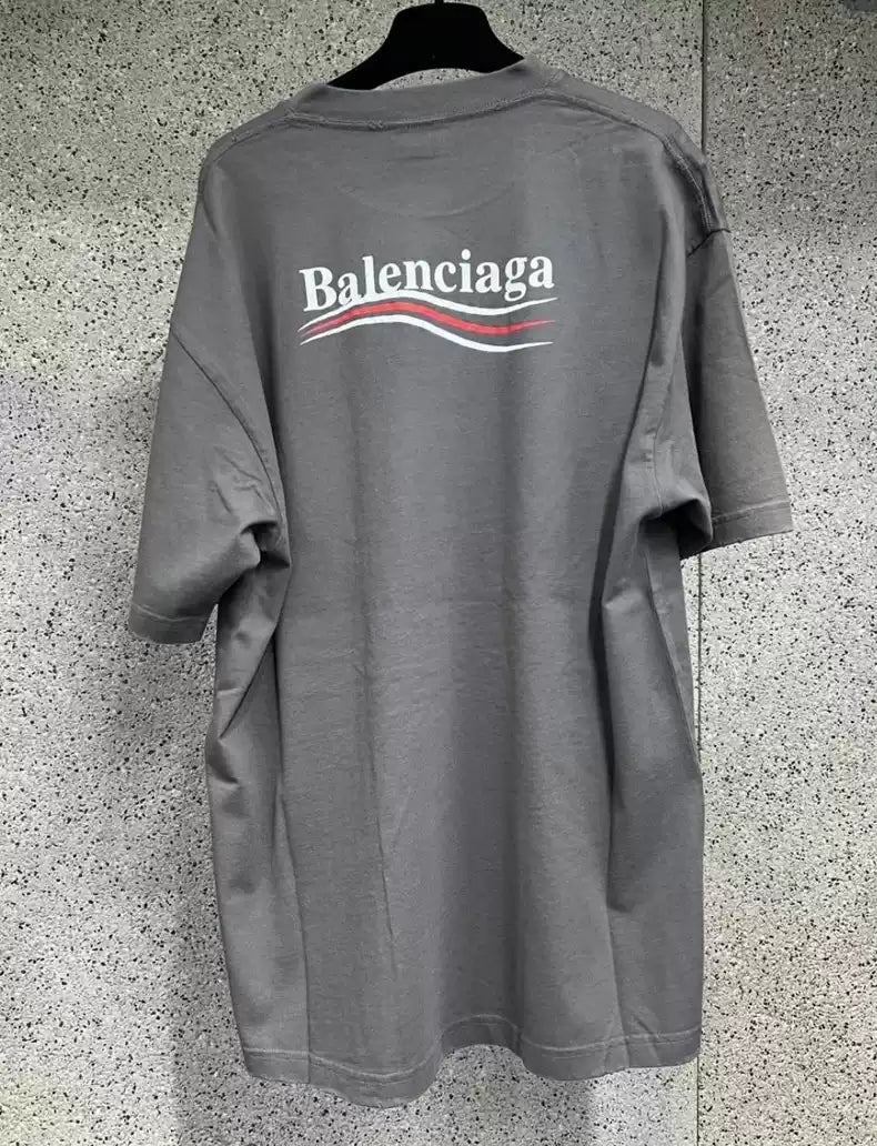 Balenciaga's new smoked grey cola embroidered short sleeves