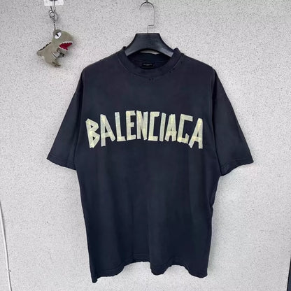 Balenciaga new black adhesive tape with short letter logo