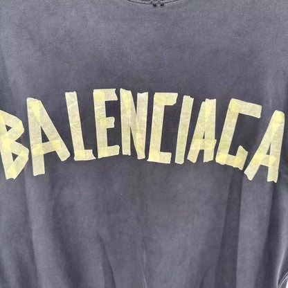 Balenciaga new black adhesive tape with short letter logo