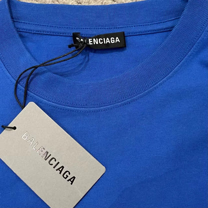 Balenciaga Klein Blue wfp Wheat Ear Logo Short Sleeve