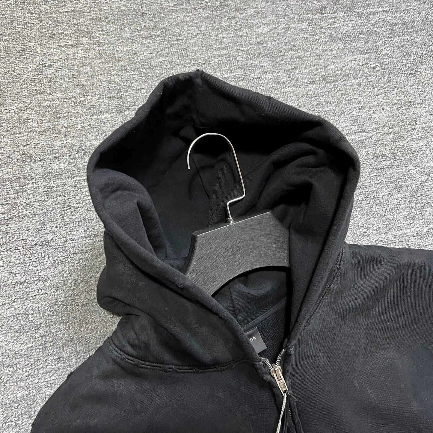 Balenciaga mud dyed Sanskrit zipper hoodie