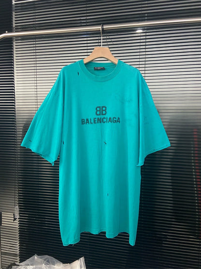 Balenciaga Mosaic Lake Green Short Sleeve