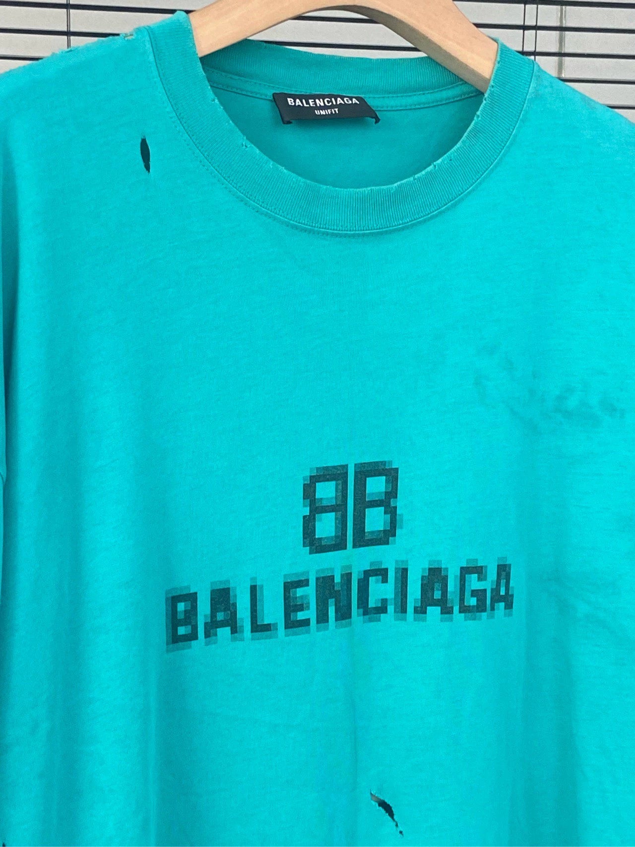 Balenciaga Mosaic Lake Green Short Sleeve