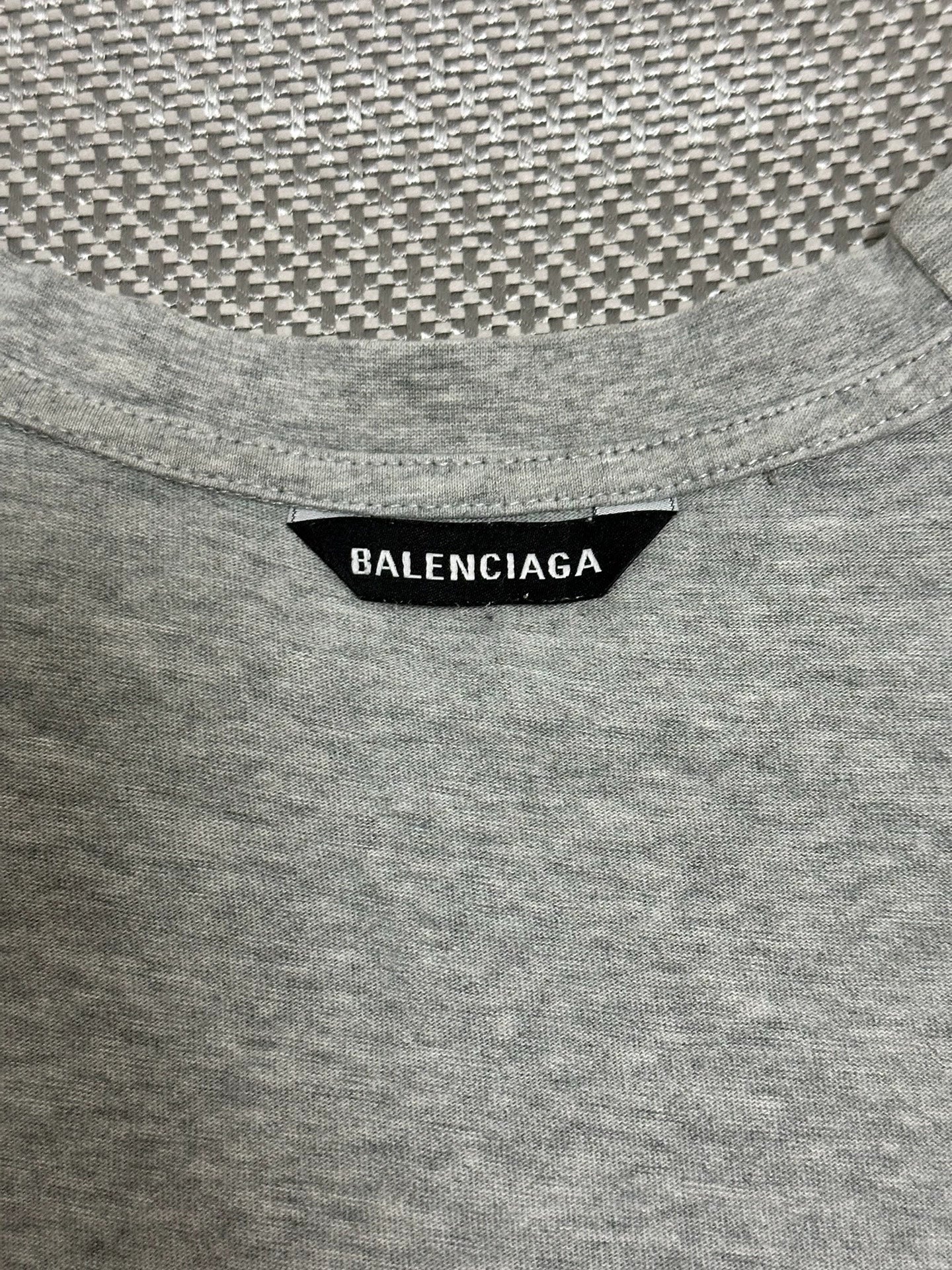 Balenciaga Lock Pattern Round Neck Short Sleeve