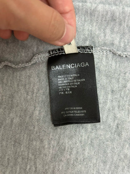 Balenciaga Lock Pattern Round Neck Short Sleeve