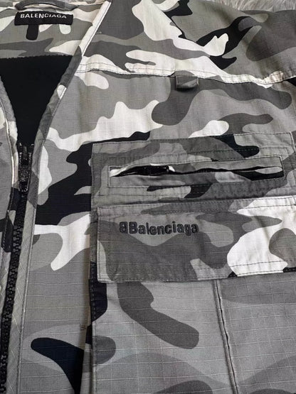 Balenciaga Tomorrow's World Camouflage Zipper Casual Vest