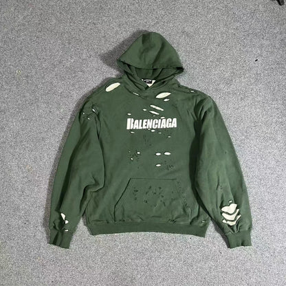 Balenciaga destroys hoodies