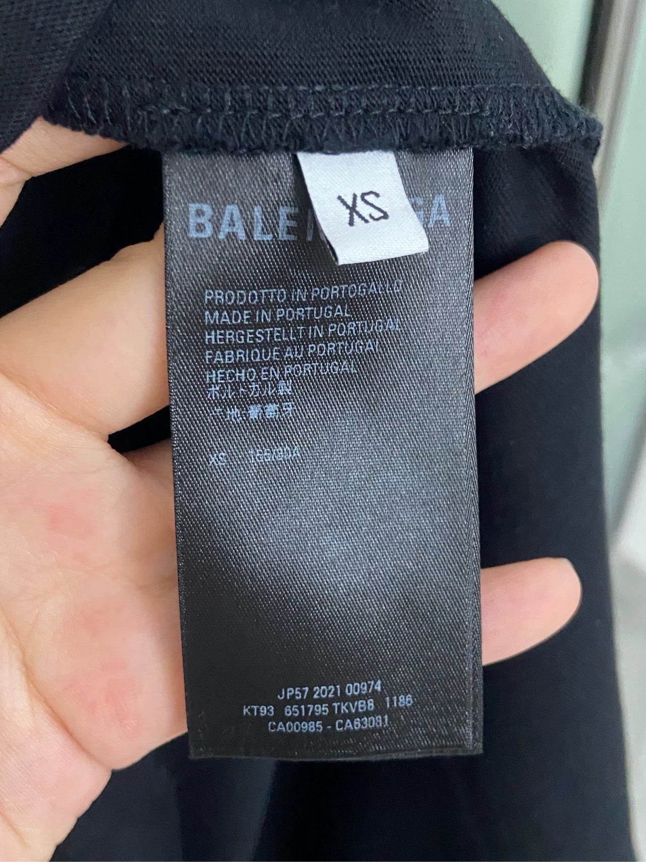 Balenciaga destroys logo cracks short sleeves