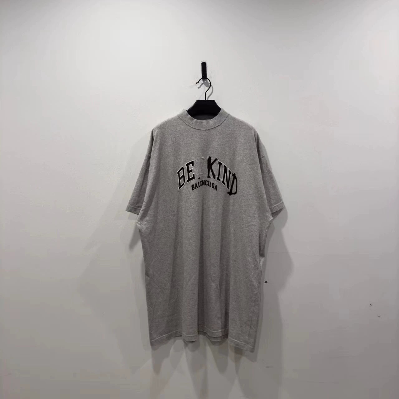 Balenciaga Grey Destruction Patch Short Sleeve