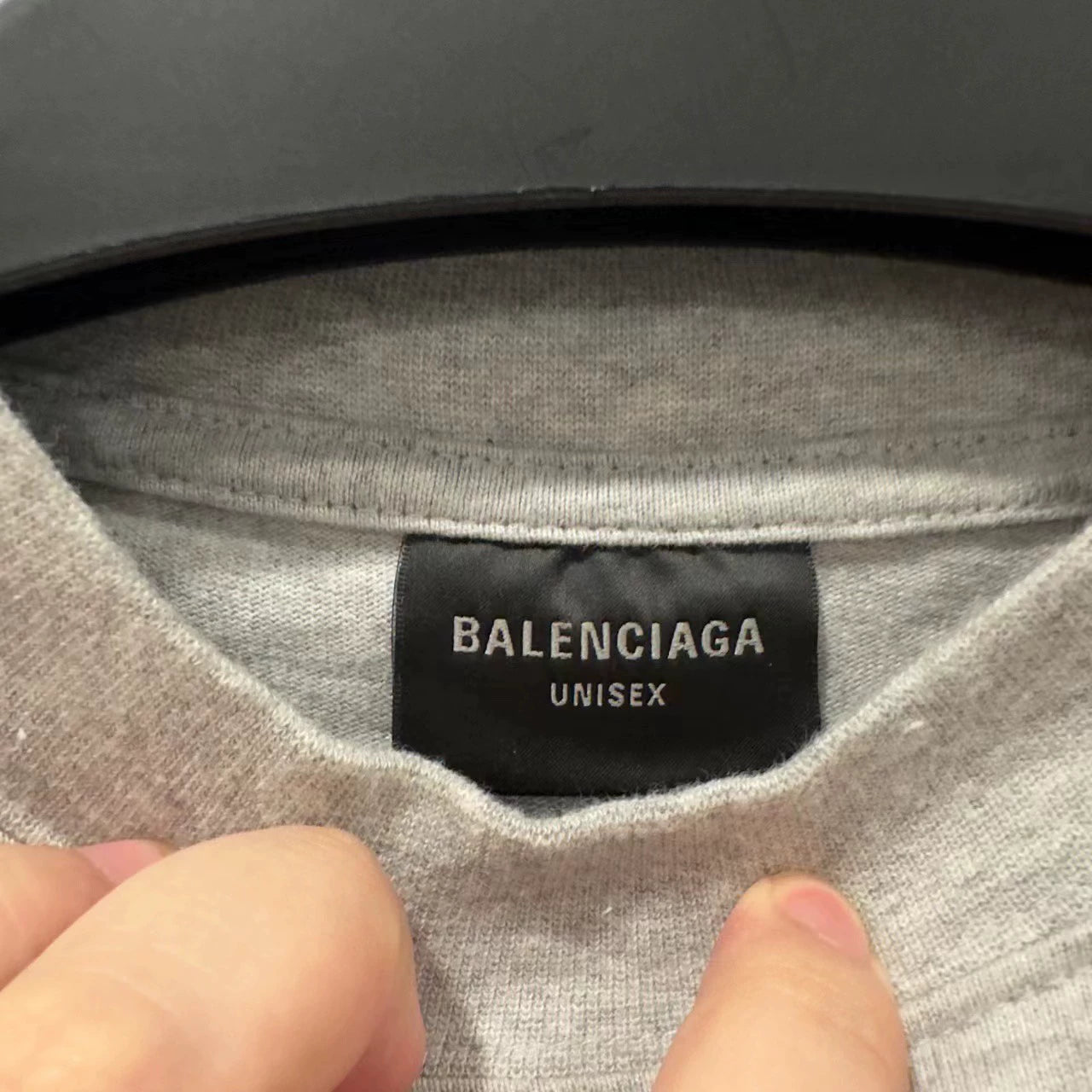 Balenciaga Grey Destruction Patch Short Sleeve