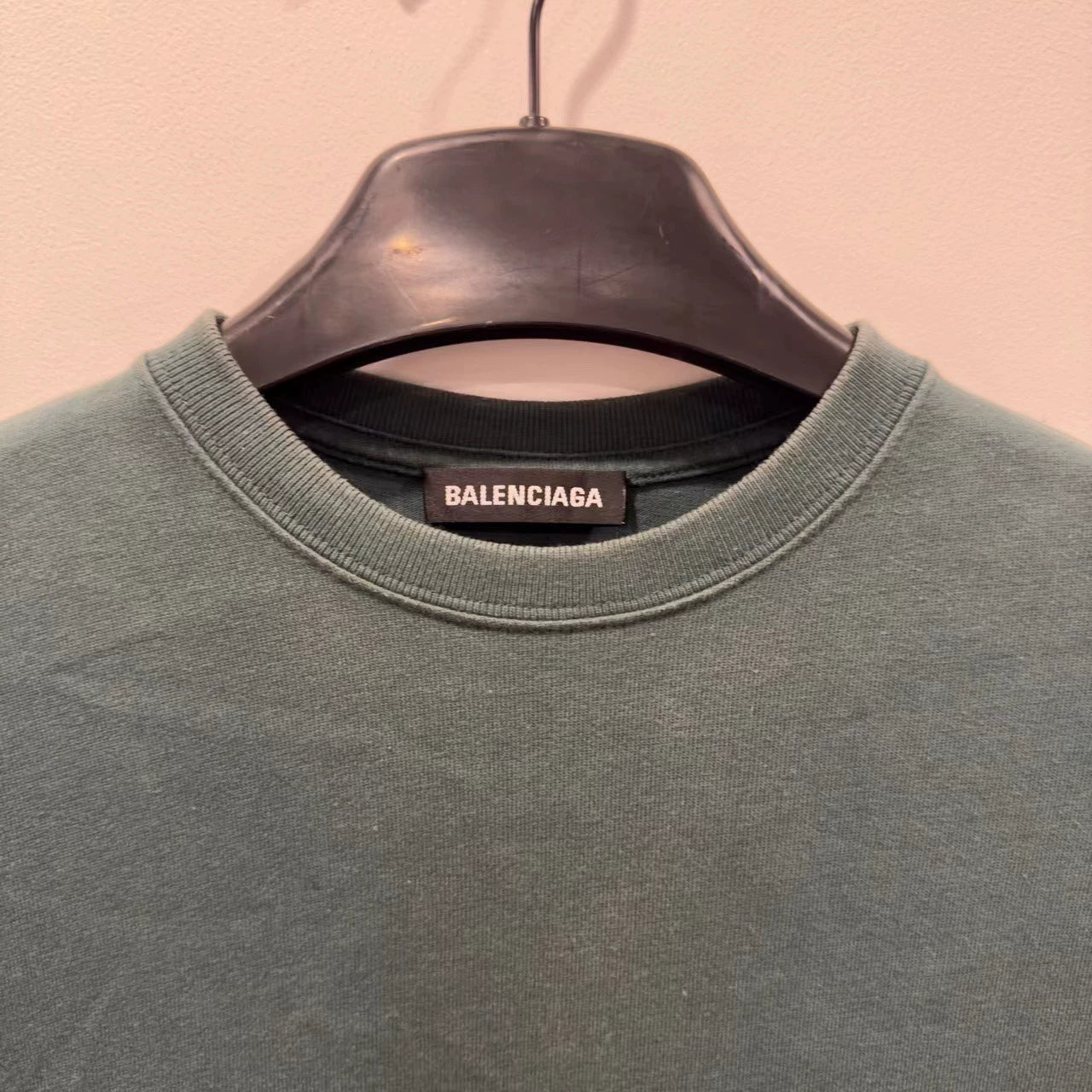 Balenciaga dark green back logo short sleeved