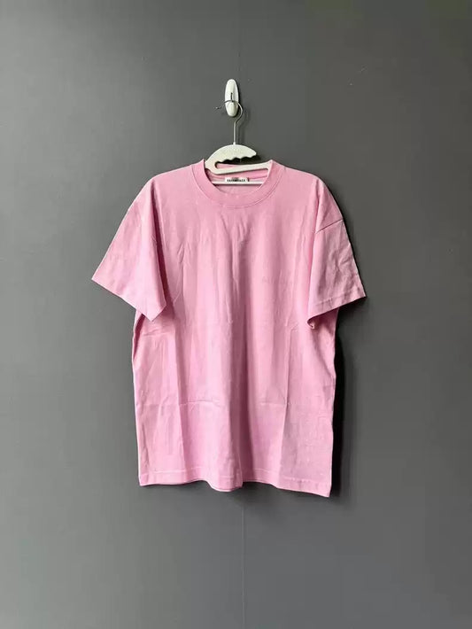 Balenciaga pink front and back logo short sleeved shirt