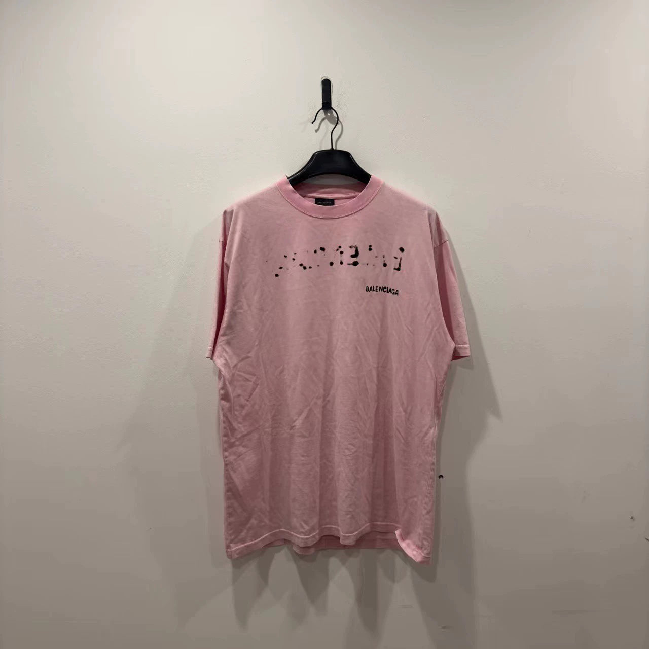 Balenciaga Pink Blurred Shadow Short Sleeve