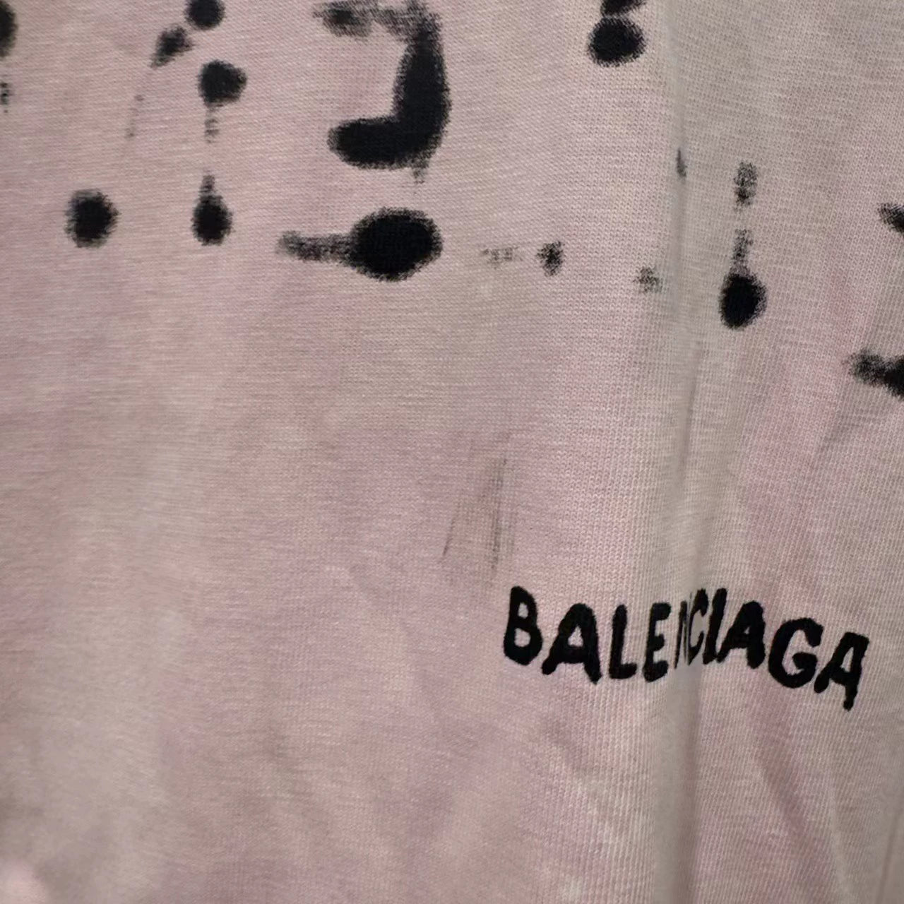 Balenciaga Pink Blurred Shadow Short Sleeve