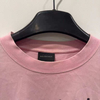 Balenciaga Pink Blurred Shadow Short Sleeve