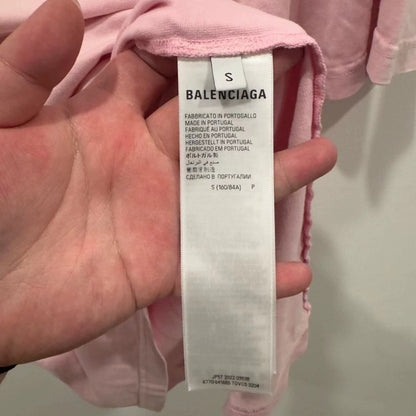 Balenciaga Pink Blurred Shadow Short Sleeve