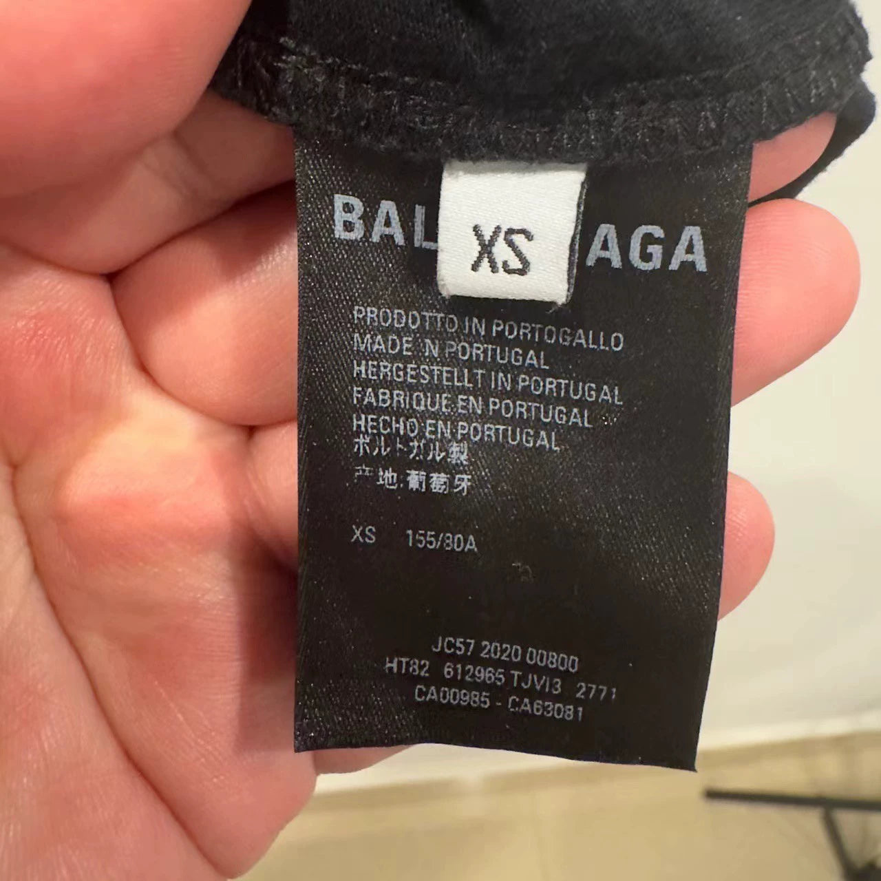 Balenciaga Black Seven Nation Language Short Sleeve