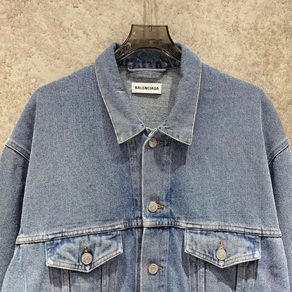 Balenciaga Seven Nation Language Blue Cowboy Coat