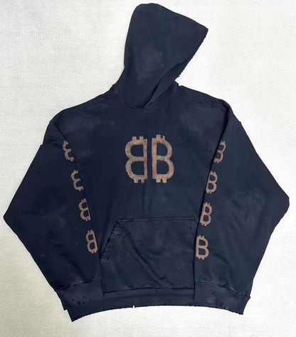 Balenciaga 23fw Bitcoin Destruction Hoodie - DMC