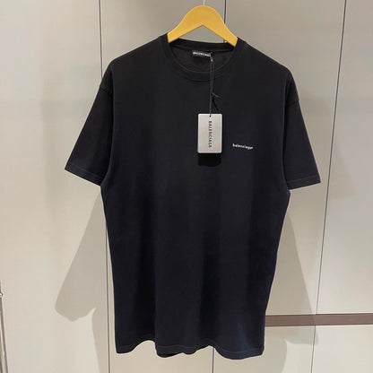 Balenciaga Black Small Logo Short sleeved T-shirt