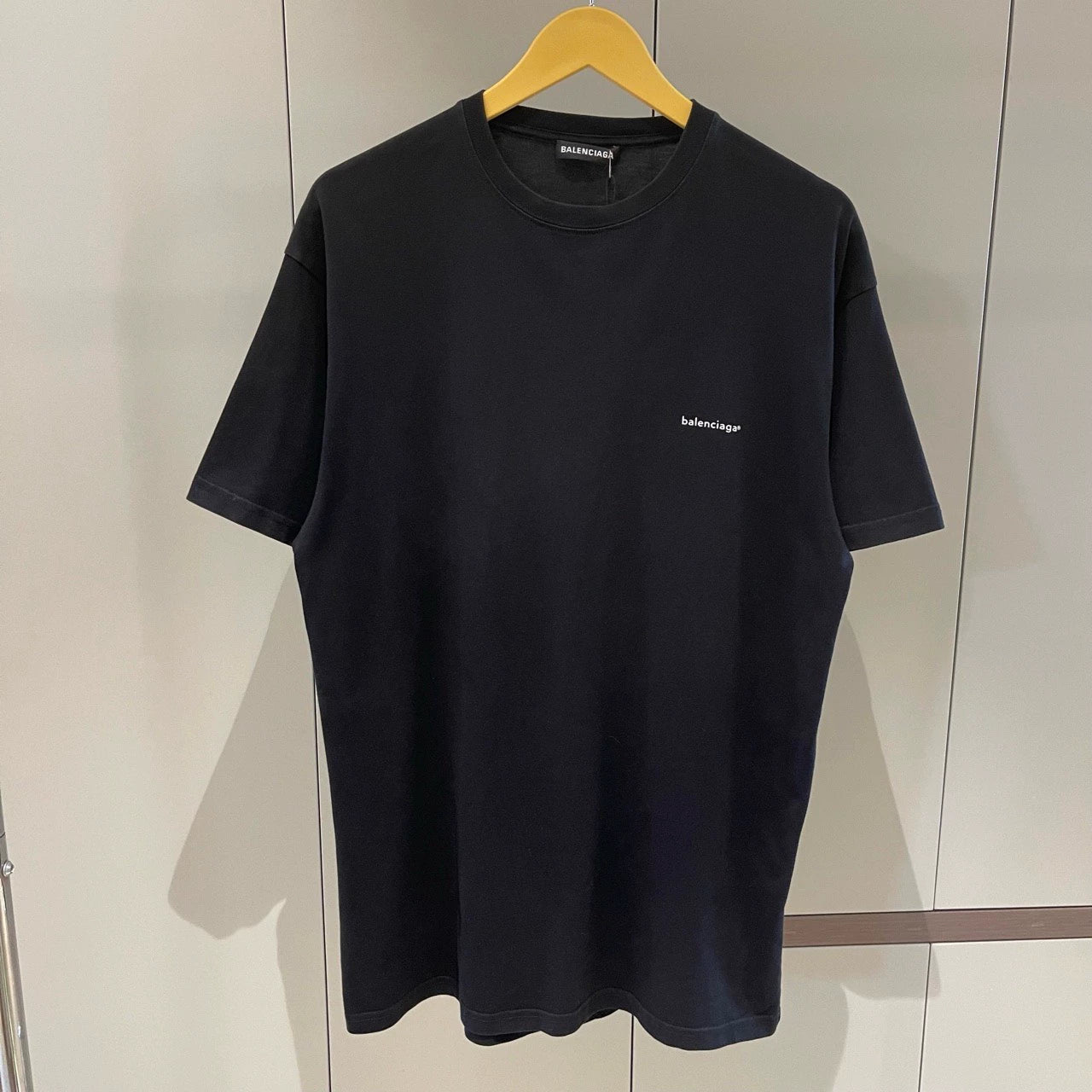 Balenciaga Black Small Logo Short sleeved T-shirt