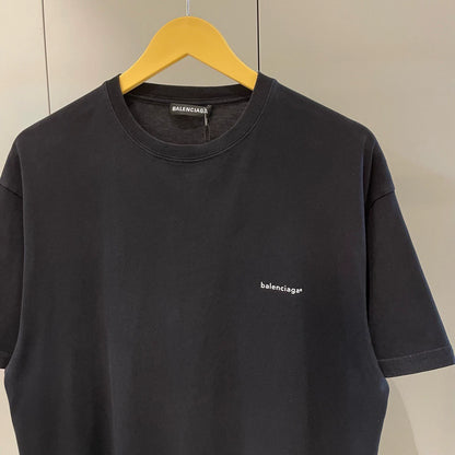 Balenciaga Black Small Logo Short sleeved T-shirt