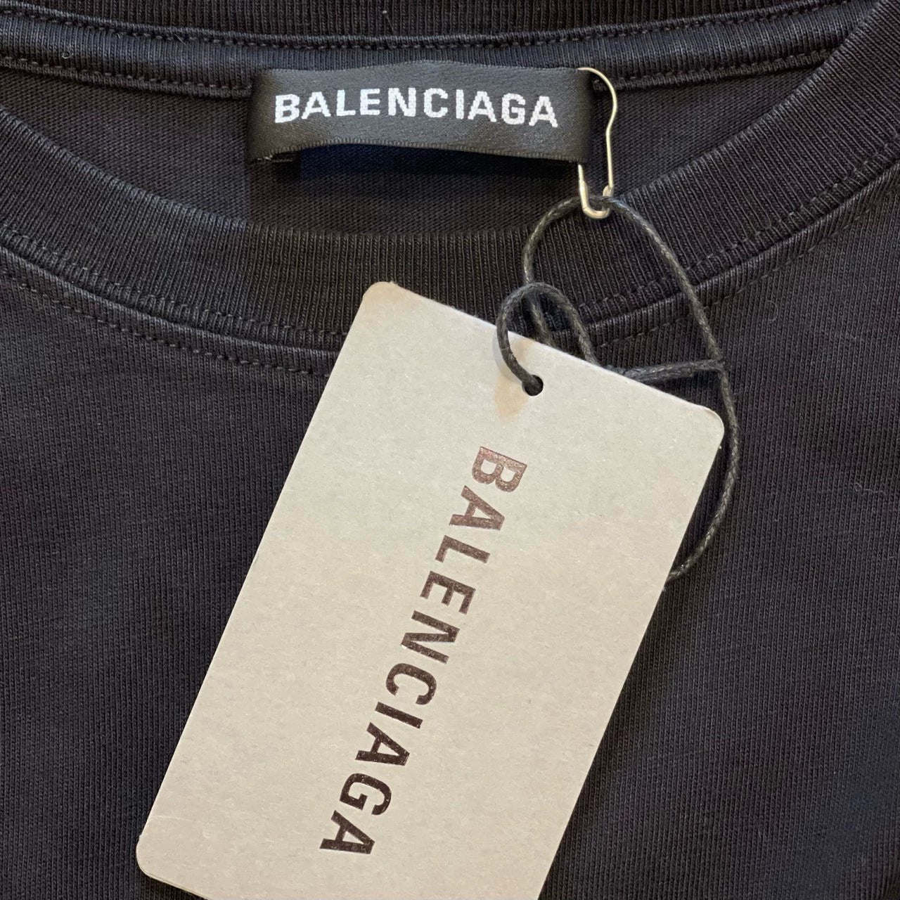 Balenciaga Black Small Logo Short sleeved T-shirt