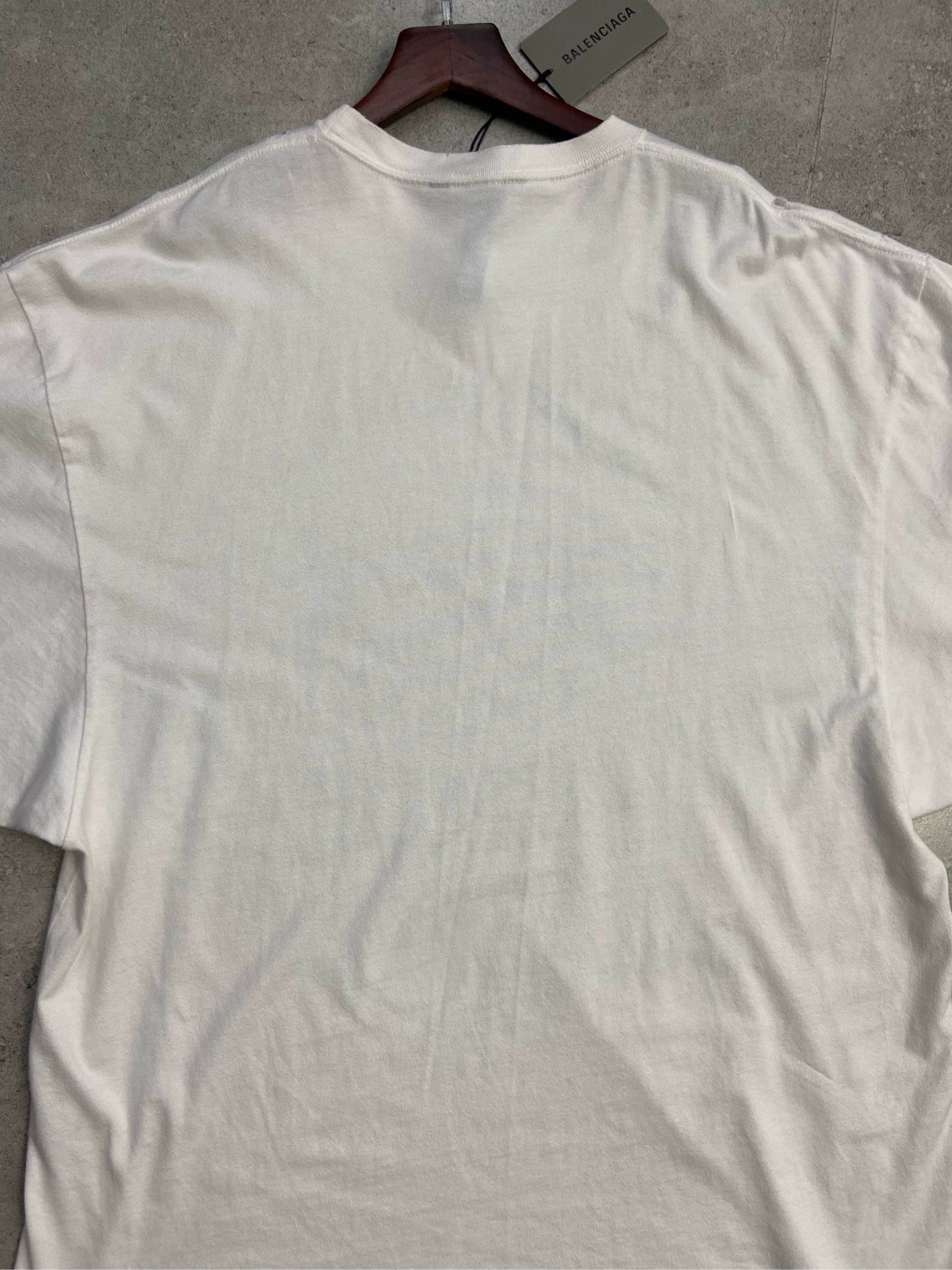 Balenciaga Marathon Letter Logo White Short Sleeve