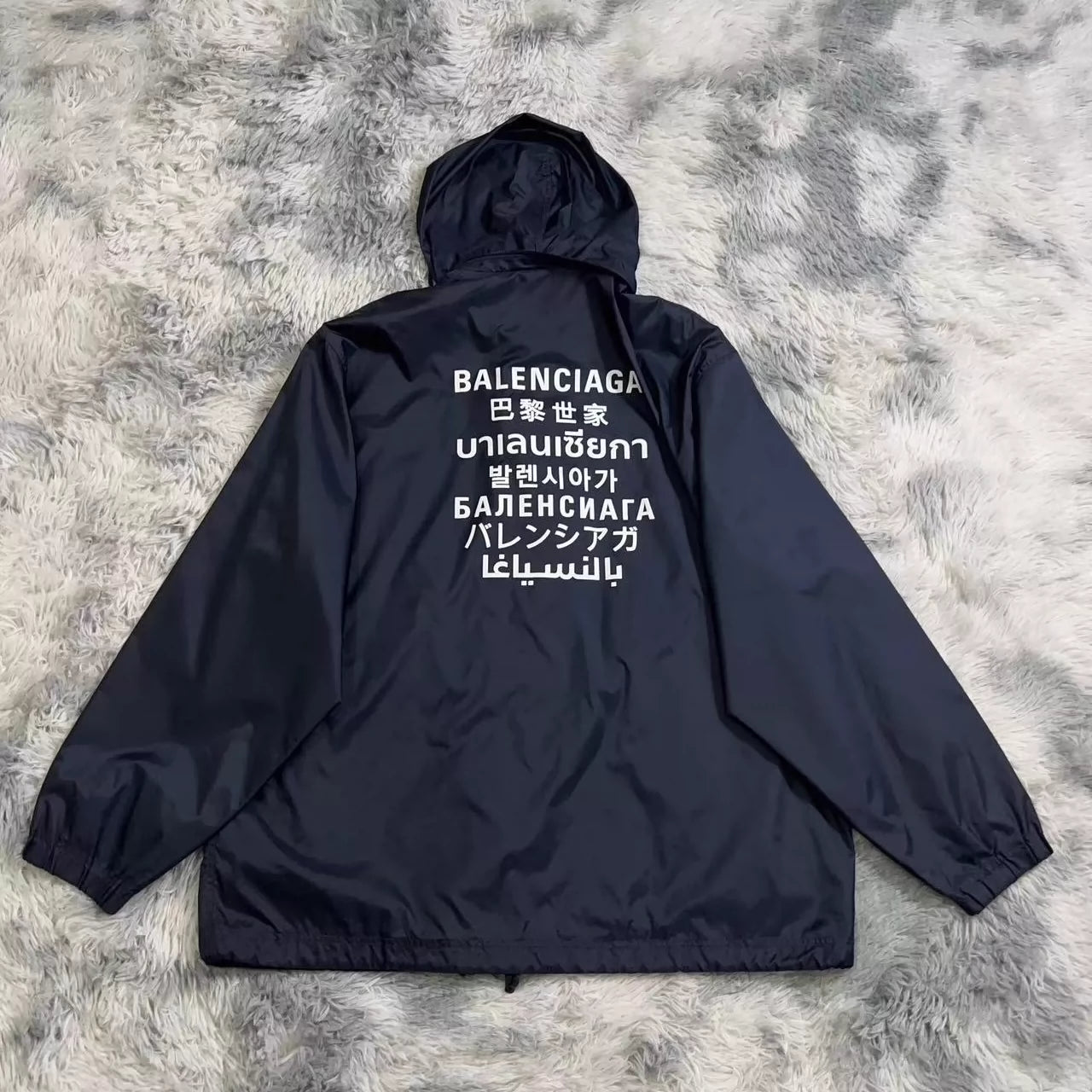 Balenciaga 7-language assault suit jacket