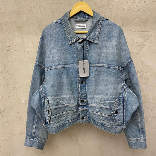 Balenciaga new blue bat denim jacket