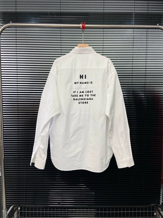 Balenciaga letter slogan long sleeved shirt