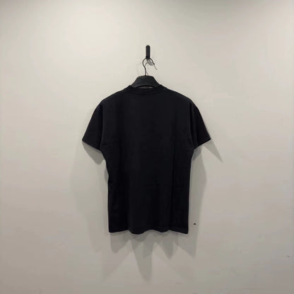 Balenciaga Black Embroidered Lock Short Sleeve