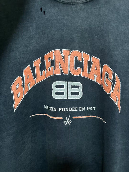 Balenciaga doing old damage with double B scissors logo and short sleeves